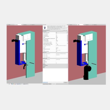 Display the connection bend and adaptor sockets directly from the Properties window