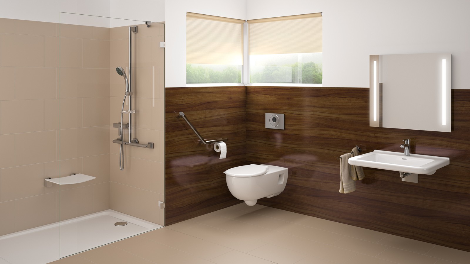 Salle de bains adaptée PMR Salle de bains adaptée PMR
