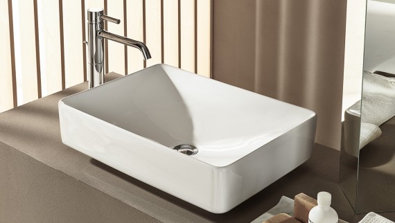 Rectangle lay-on Variform washbasin