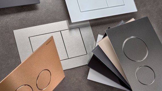 Finitions disponibles pour la plaque de déclenchement Geberit Sigma70 Finitions disponibles pour la plaque de déclenchement Geberit Sigma70