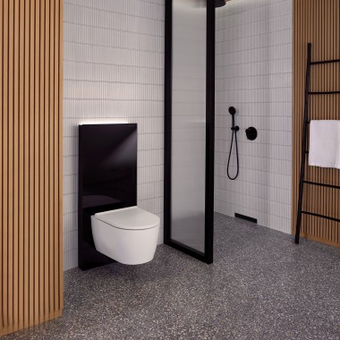 Geberit wall drain in black matt