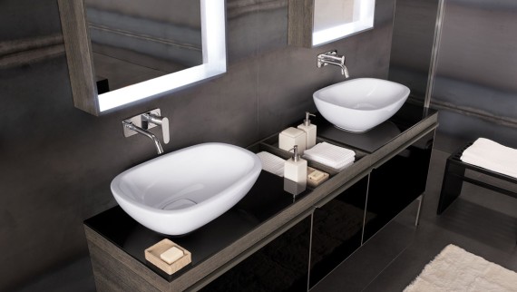 Geberit Citterio lay-on washbasins and furniture