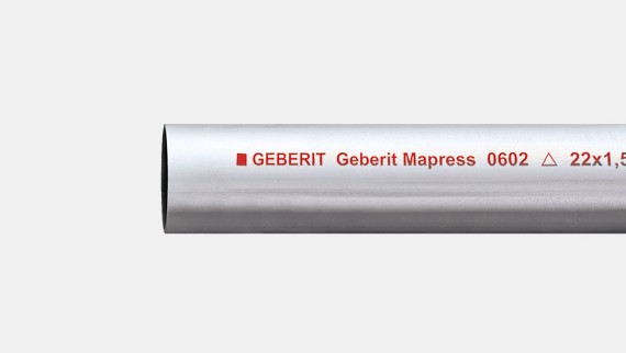 Tube Geberit Mapress acier carbone, extérieur galvanisé