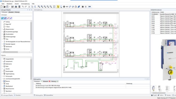 Schematic planning in Geberit ProPlanner